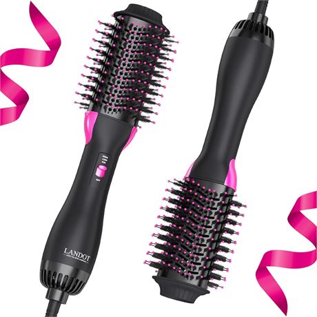 Brosse Sèche-Cheveux 4-en-1 Séchage Lissage Boucles Volume Pro