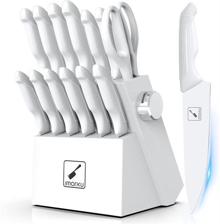 imarku 14-Piece Knife Set with Block   Japanese Stainless Steel Kitchen Knives
