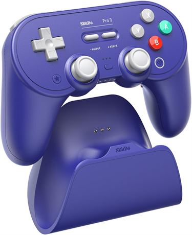 8BitDo Pro 3 Bluetooth Controller with Swappable ABXY, Hall Triggers
