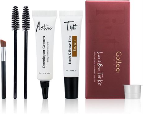 Kit couleur sourcils pro avec outils salon/maison, marron