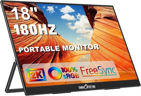 InnoView GamePlus 2K 180 Hz QHD Portable Monitor 45.7 cm HDR FreeSync Console PC