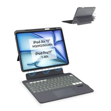 EIP Magnetix Keyboard Case for iPad Air 11" M3/M2 & iPad Pro 11" (1-4)