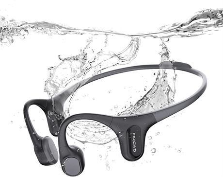 mojawa Run Plus Bone Conduction Headphones IP68 Waterproof Open-Ear BT Mic