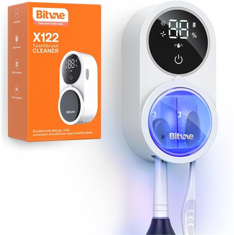 Support brosse dents Bitvae LED mural séchage automatique blanc