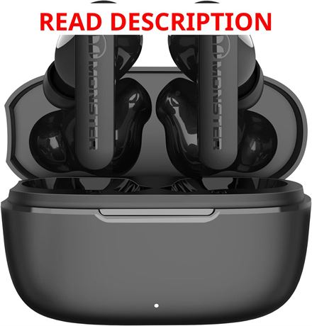 Monster N-Lite Clear Talk Wireless Earbuds Bluetooth 5.3, IPX8, CVC 8.0