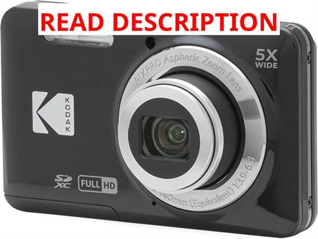 Kodak PIXPRO FZ55-BK 16MP Digital Camera, 5x Optical Zoom, 2.7" LCD, 1080p