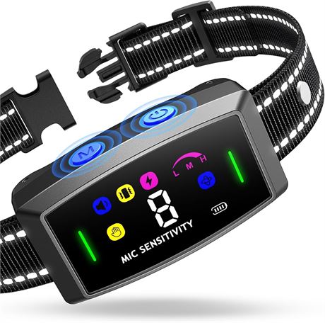 Smart AI Dog Bark Collar Rechargeable Anti Bark Training