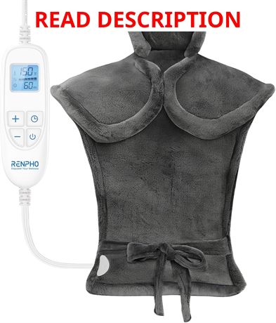 RENPHO Electric Heating Pad with 6 Heat Levels for Neck, Shoulder & Back