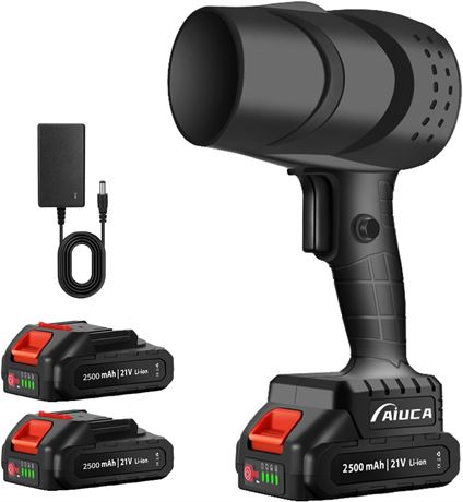 Cordless Leaf Blower, 2 21V 2500mAh Batteries