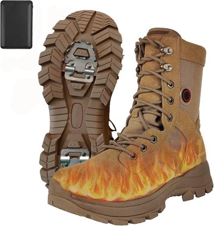 Loowoko Heated Boots Rechargeable Battery Waterproof Combat Foot Warmers