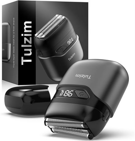 Energy-Efficient Mini Electric Razor, IPX7 Waterproof USB-C Rechargeable