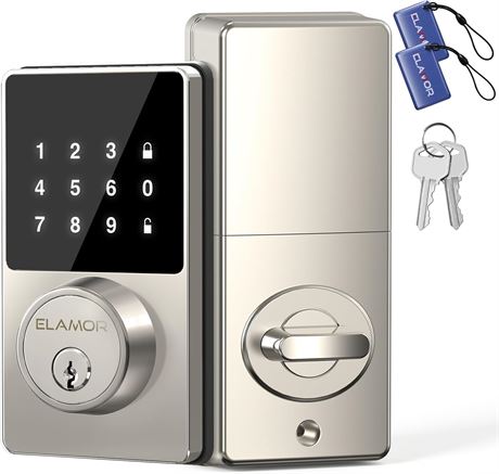 Keyless Entry Door Lock with Touchscreen Keypad, 50 User Codes, Auto Lock