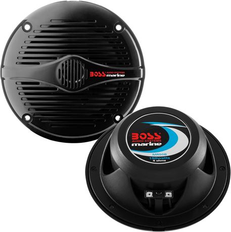 Haut-Parleurs Marine BOSS MR50B 5.25" 150W Étanches Noir Paire