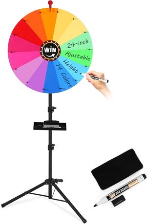GADFISH 61cm Spinning Prize Wheel Adjustable Height Game Wheel