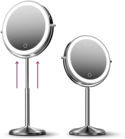 Miroir maquillage Fancii 9" LED rechargeable grossissant 10x/1x