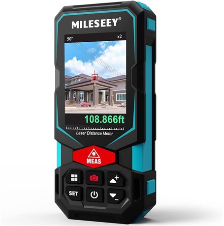 MiLESEEY 330Ft Laser Distance Meter Rechargeable Outdoor Measuring Tool