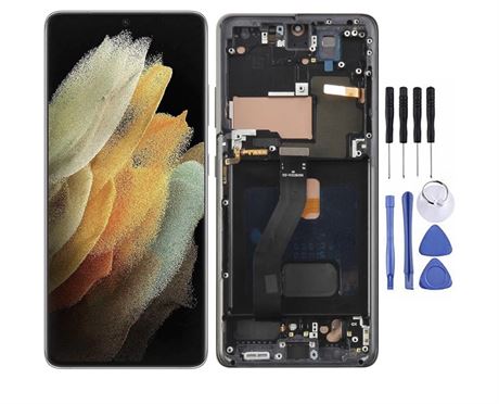 cran LCD de rechange Samsung Galaxy S21 Ultra - Tactile + outils (noir)