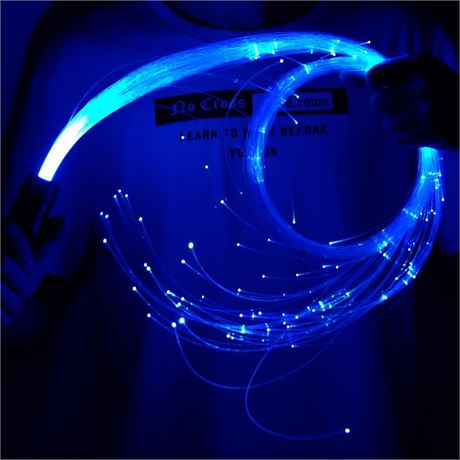 AKEPO LED Fiber Optic Whip Lights 40 Modes Rave Party Dance Light Show Toy