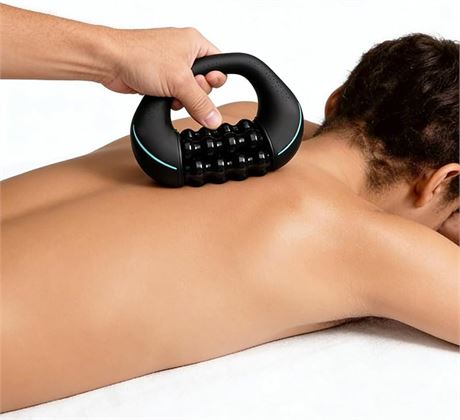 Electric Deep Tissue Massager with Hands-Free Base, 3-Speed Roller