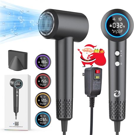 KARFUN S che-cheveux sans balais 110000 tr/min, rapide, 57 dB, 3/2, gris fonc