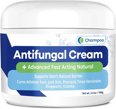 Antifungal Cream for Jock Itch, Ringworm, Athlete’s Foot, 3.4oz