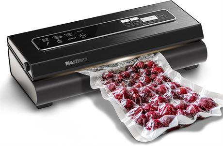 Mesliese Vacuum Sealer 90KPa 6-in-1 Compact with Cutter, 2 Bag Rolls
