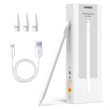 UGREEN Stylus Pen for iPad, Precise & Smooth, Includes 3 Replacement Nibs