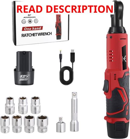 JENABOM Cordless Electric Ratchet Wrench Set – 12V