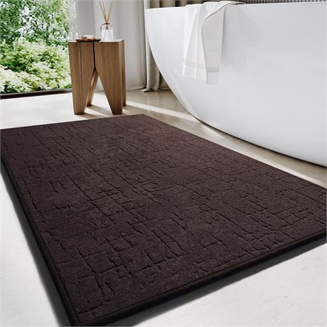 TCHDIO Bath Mat Quick-Dry, Non-Slip, Rubber Backing, for Bathroom