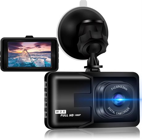 Dash Cam 720P Vision Nocturne Grand Angle 170° G-Sensor