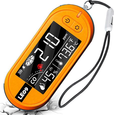 Portable Carbon Monoxide Detector with Temperature and Humidity Display