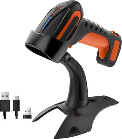 Tera Pro Industrial Wireless Barcode Scanner Orange
