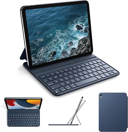 HOU Keyboard Case iPad 10th 11th Gen 2022 2025 Smart Slim Folio Cover