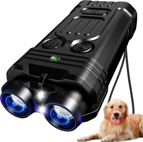 Dog Bark Deterrent Device   2 Modes, Rechargeable Training Tool with LED