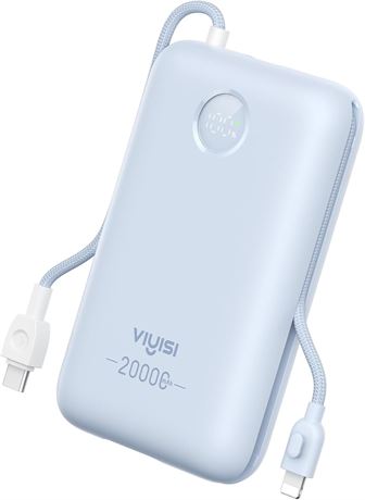 VIYISI Power Bank 20,000mAh, LED Display, USB C Battery Pack