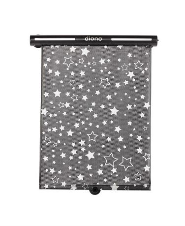 Diono Starry Night Retractable Car Window Shade with Glow Stars Black