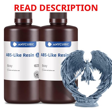 ANYCUBIC ABS-Like Resin 2.0 2nd Gen, High Toughness, Low Odor, 2kg (Gray)
