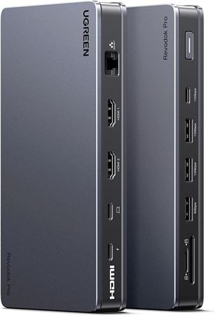 Station d’accueil UGREEN Revodok Pro 2101 10-en-1 HDMI USB-C 100W