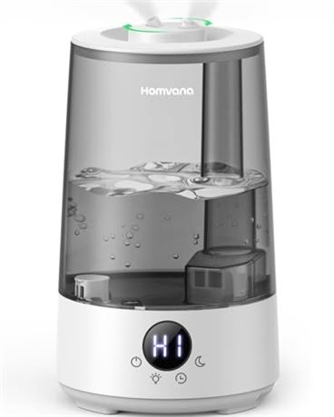 Homvana 3.6L Top-Fill Humidifier for Bedroom, Cool Mist, Quiet 23dB