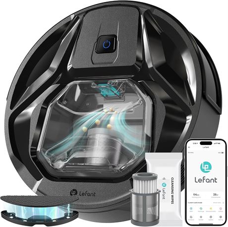 Aspirateur robot Lefant M320 6000Pa laveur sol 210min Alexa noir