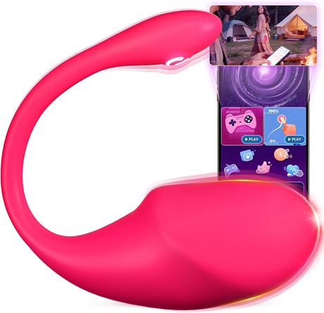 ECRVOM Wearable Vibrator, App-Controlled Long-Distance Panty Dildo