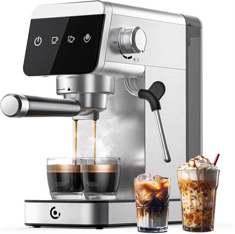 Machines   expresso avec  cran tactile LED et 20 bars; latte compact