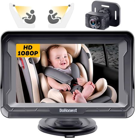 DoHonest HD 1080P Rear Seat Baby Car Camera with Night Vision