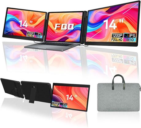 14" Laptop Screen Extender - FHD IPS Portable Monitor, USB-C/HDMI -S7C