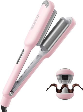 TYMO ROVY Hair Waver – 3-Barrel Pink Curling Iron