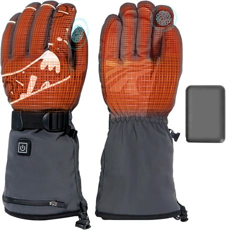Minthouz Heated Gloves for Men & Women, 5V 5000mAh Rechargeable, Touchscreen