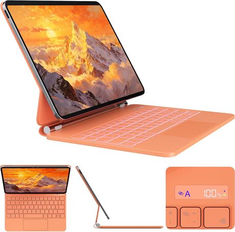 CSZZACME Keyboard Case for iPad A16 (2025) and iPad 10th Gen 10.9" Orange