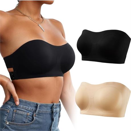 Soutien-gorge bandeau silicone sans bretelles newnice push-up