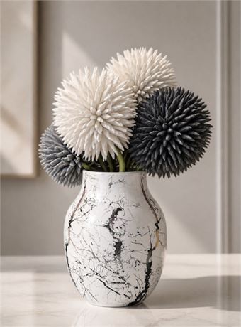 Ceramic Flower Vase 11.8 Inch Stoneware Decor Chinese Style 30cm