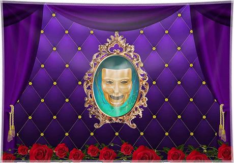 68x45in Magic Mirror Backdrop - Villain Descendants Curtain, Photo Booth Prop